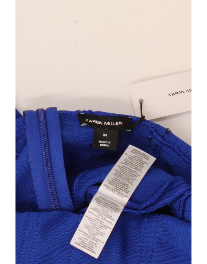 KAREN MILLEN Damen Leggings UK 6 XS Blaues Polyester