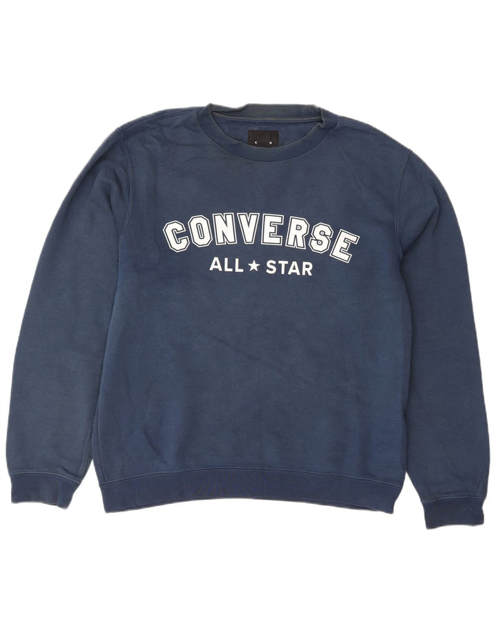 Converse Herren-Sweatshirt mit Grafik, Größe S, Marineblau
