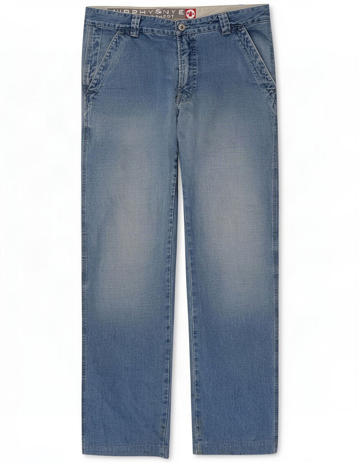 Murphy & Nye Herren Straight Jeans W36 L31 Blaue Baumwolle