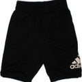 ADIDAS Boys Graphic Sport Shorts 4-5 Years  Black Polyester Vintage Adidas and Second-Hand Adidas from Messina Hembry 