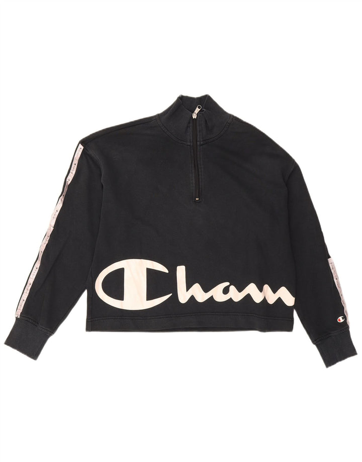 Champion Damen-Sweatshirt in Übergröße mit Grafik, Gr. 40, Größe L, Schwarz
