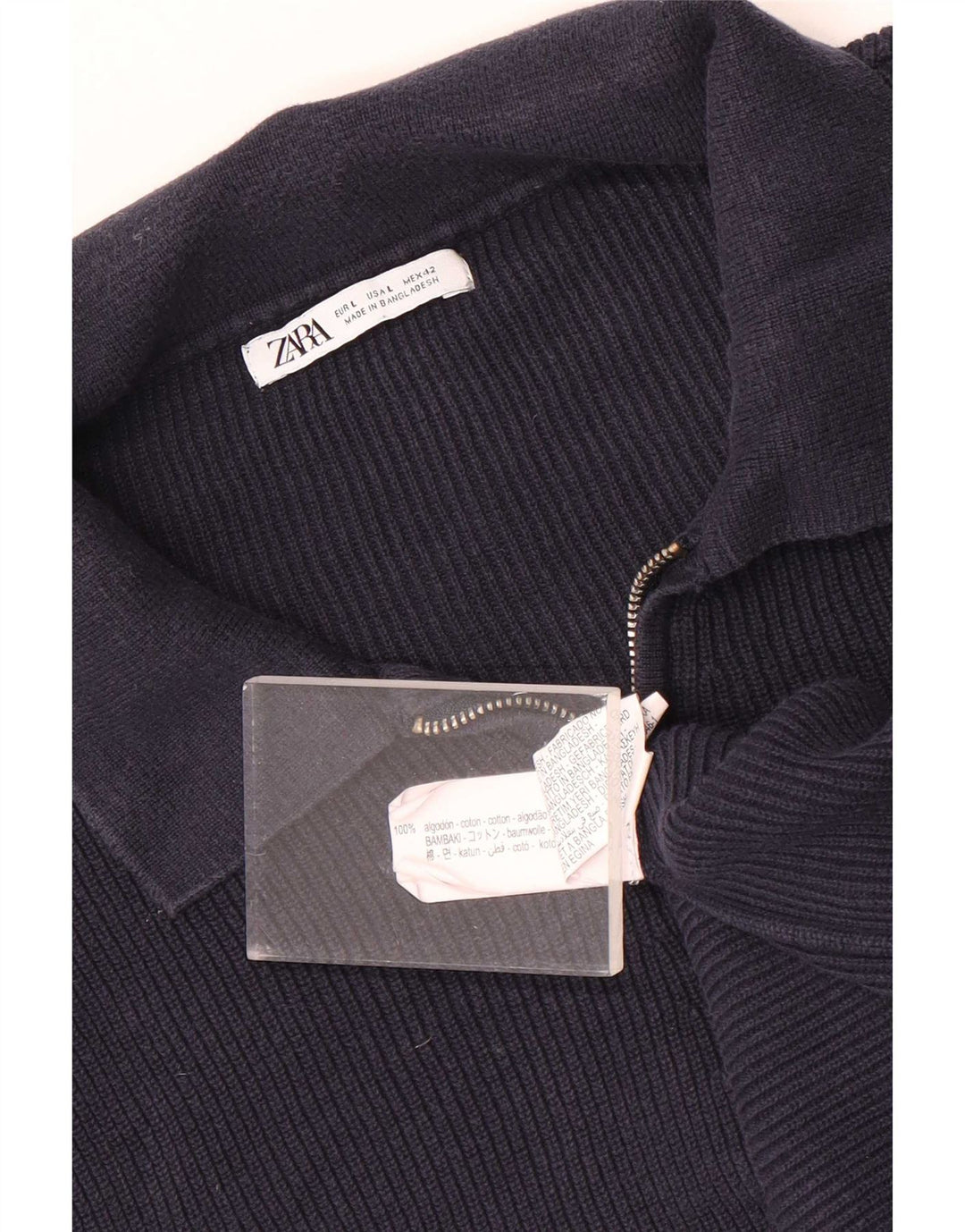 Zara Herren-Poloshirt, große marineblaue Baumwolle