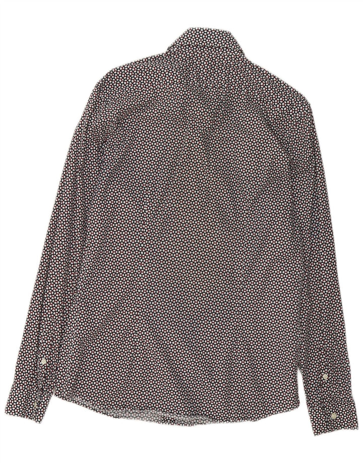 Reiss Herren-Slim-Fit-Hemd aus mittelgroßer, mehrfarbiger, geometrischer Baumwolle