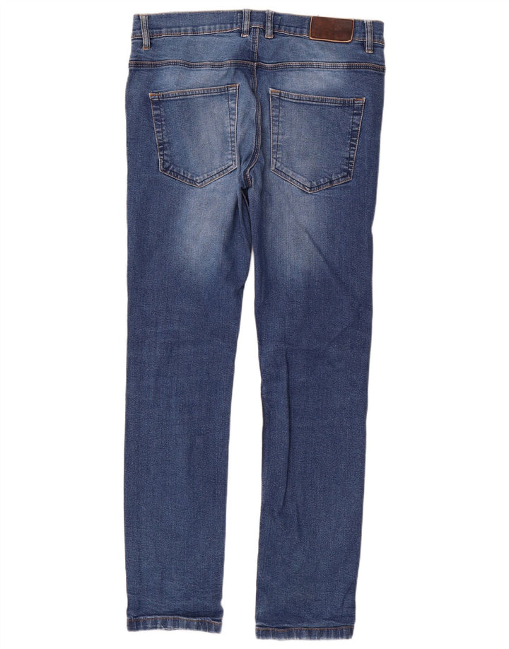 French Connection Herren Slim Jeans W34 L32 Blaue Baumwolle