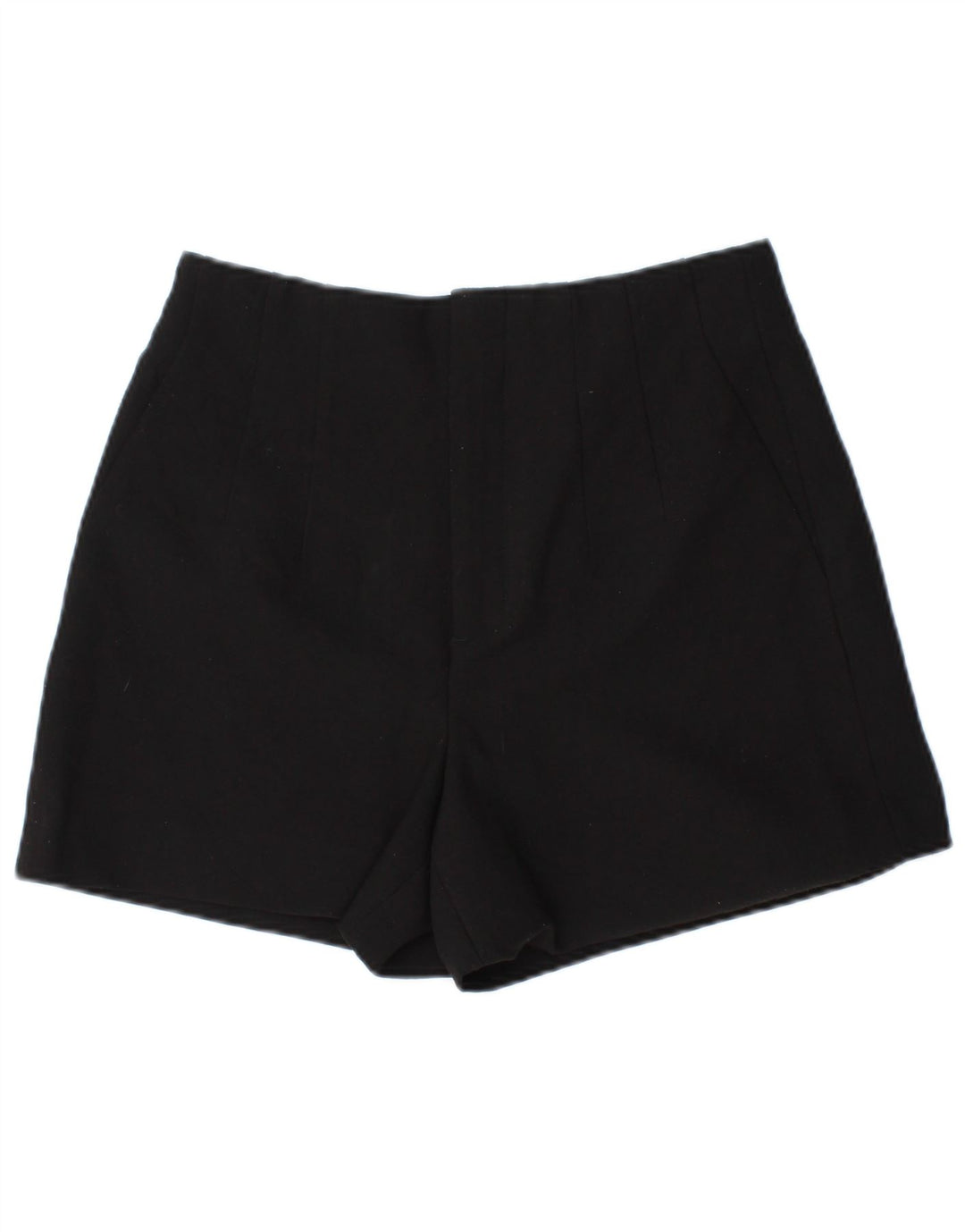 Zara Damen Chinoshorts Medium W28 Schwarz Polyester