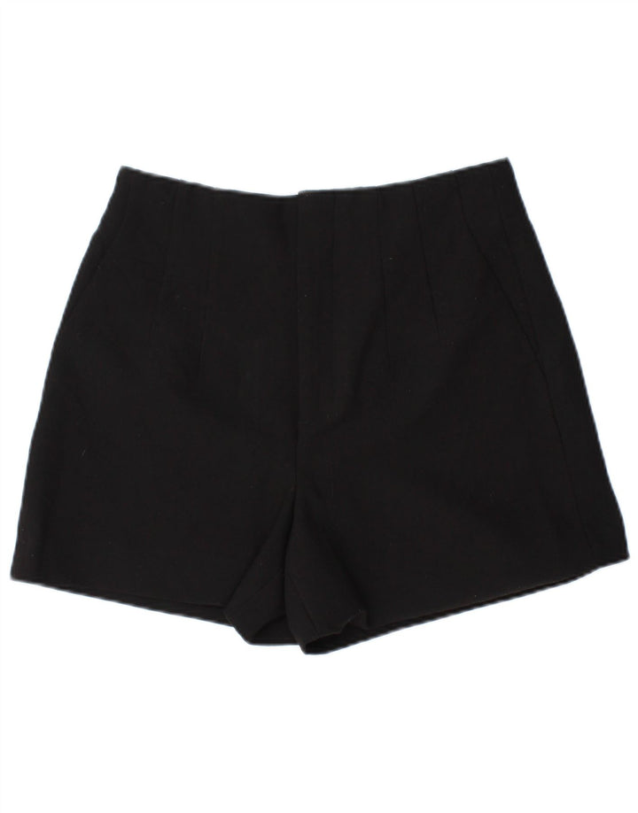 Zara Damen Chinoshorts Medium W28 Schwarz Polyester