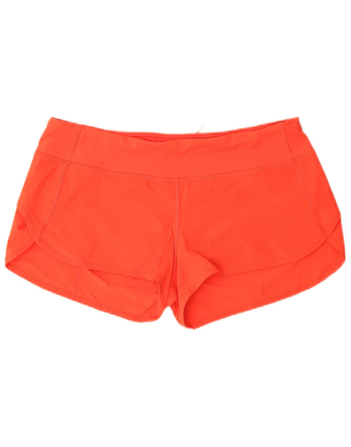 Lululemon Damen Sportshorts US 10 Large Orange Polyester