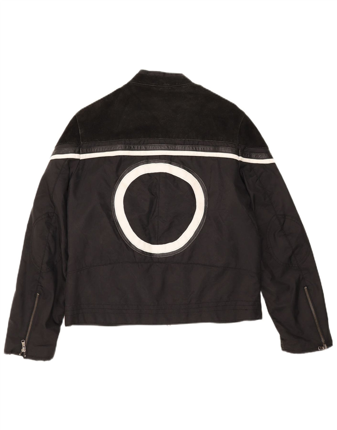 Les Boulevards Damen Graphic Racer Jacke IT 48 XL Schwarz Farbblock