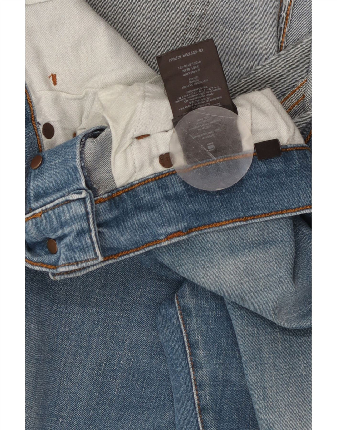 G-STAR Herren 3301 Slim Jeans W34 L34 Blaue Baumwolle