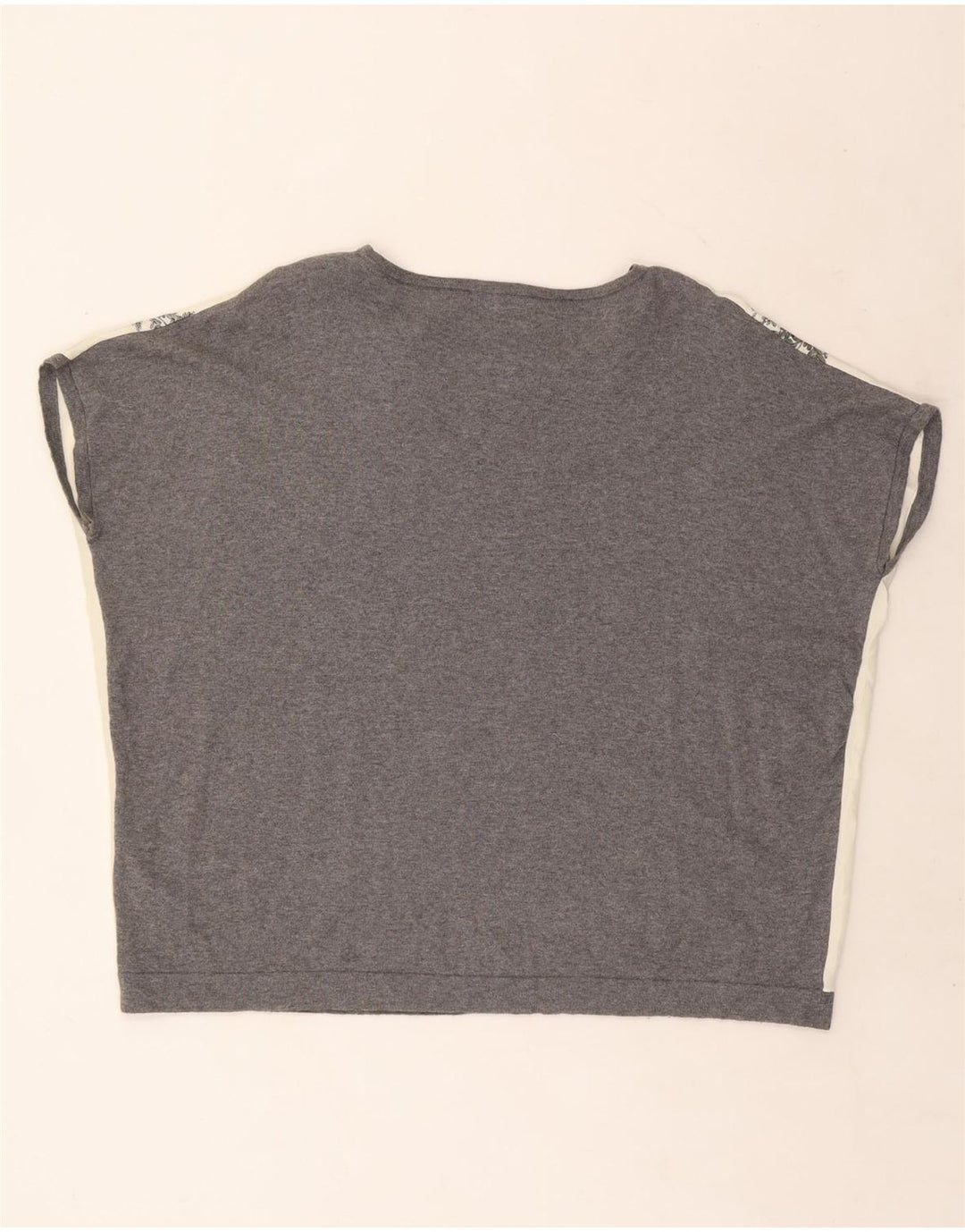 PHASE EIGHT Womens Oversized Blouse Top UK 14 Medium Grey Floral Polyester