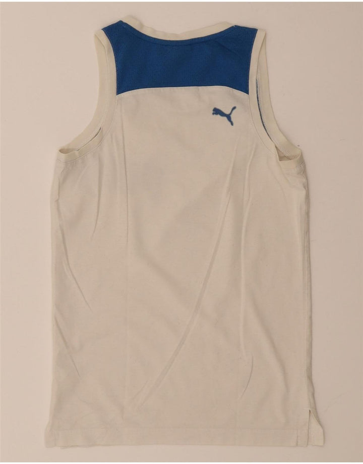 Puma Herren Graphic Vest Top XS Weiß Farbblock