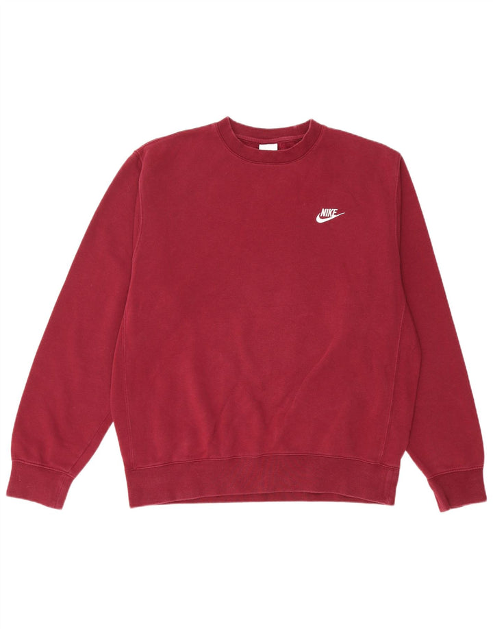 Nike Herren-Sweatshirt-Pullover, mittlere Burgunder-Baumwolle