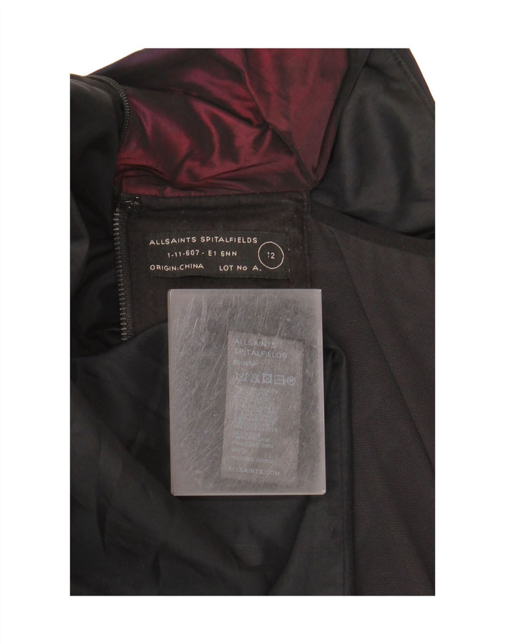 ALL SAINTS Womens Strapless Dress UK 12 Medium Red Striped Polyester