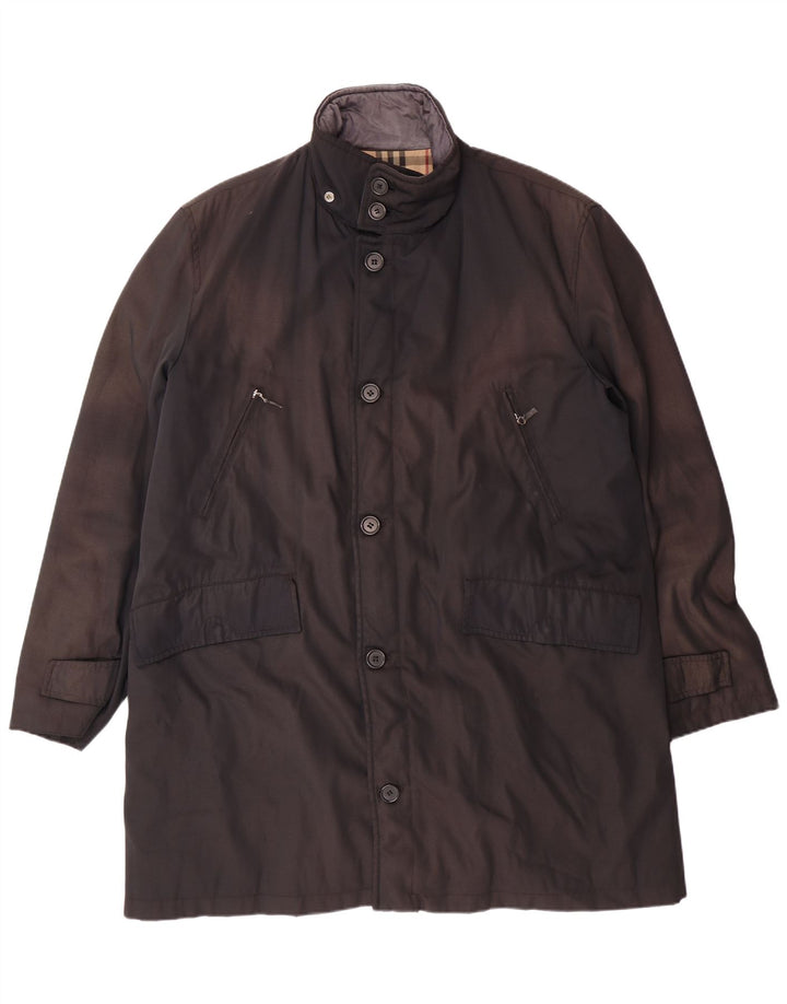 BURBERRY Herrenmantel UK 40 Large Black Polyamid Classic
