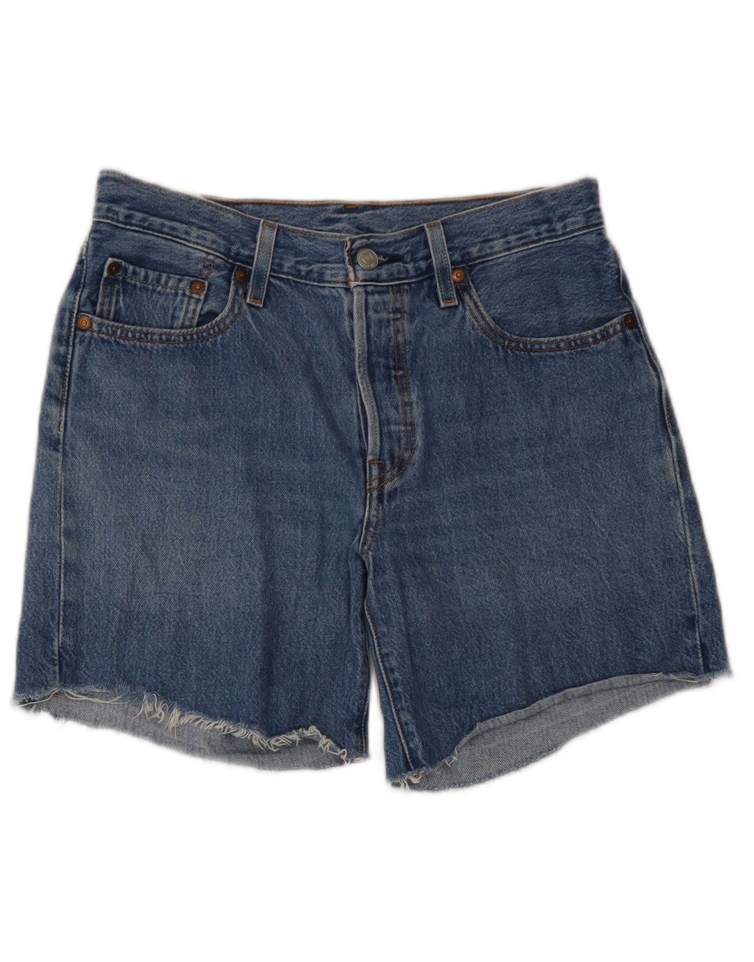 Levi's Damen 501 Denim Shorts W27 Small Blaue Baumwolle