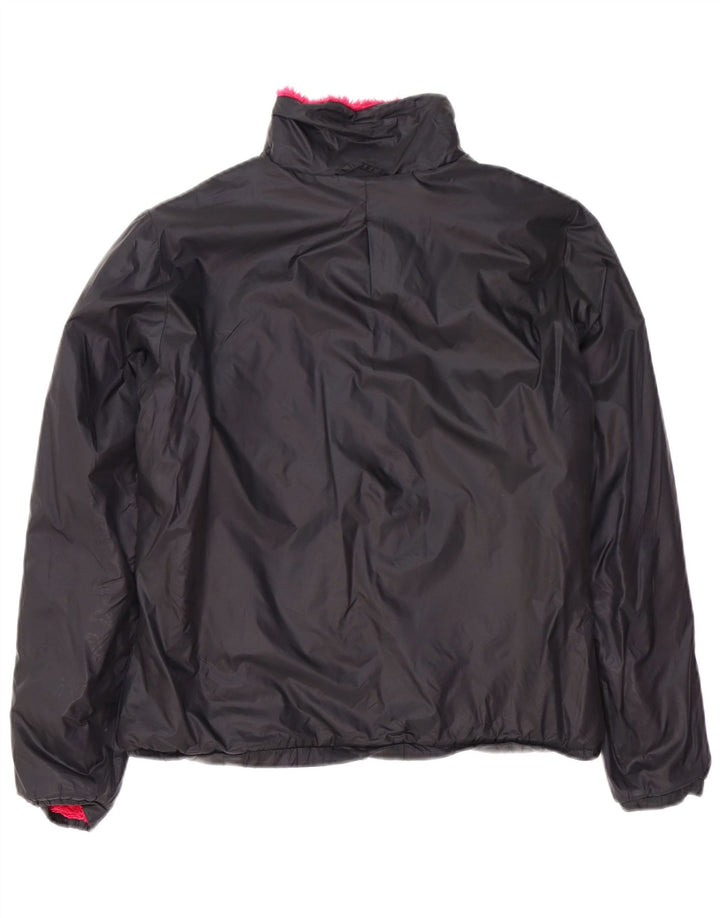 KAPPA Womens Reversible Jacket UK 16 Large Black Polyester