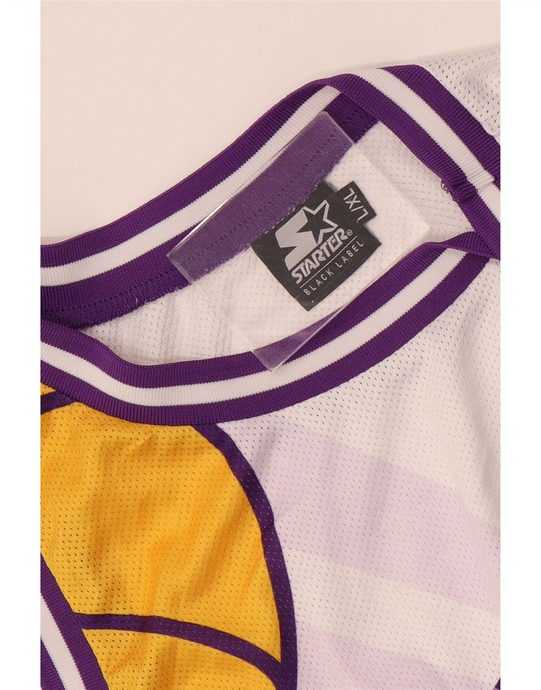 Starter Herren-Weste mit Grafik, groß, weißes Farbblock-Polyester
