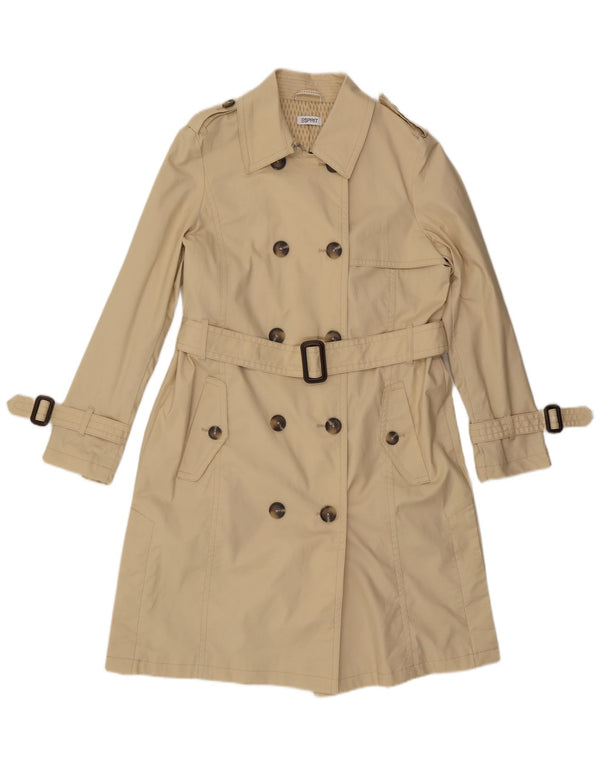 Esprit Damen Trenchcoat UK 14 Large Beige Baumwolle