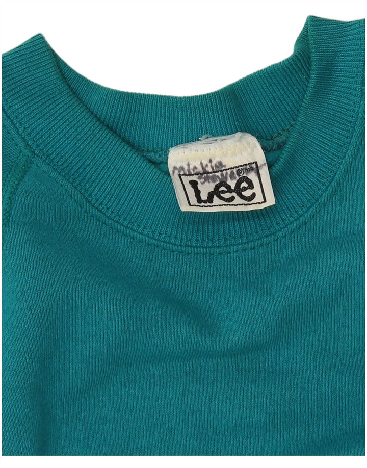 Lee Damen-Pullover mit Rundhalsausschnitt, UK 14, mittelblaue Baumwolle