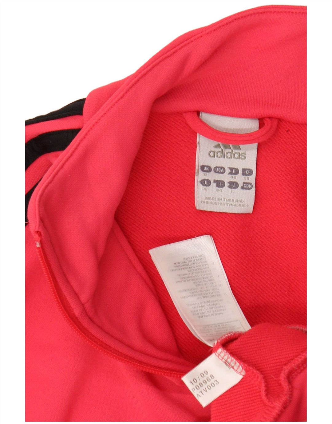 ADIDAS Damen Trainingsanzug Top Jacke UK 12 Mittelrosa Polyester