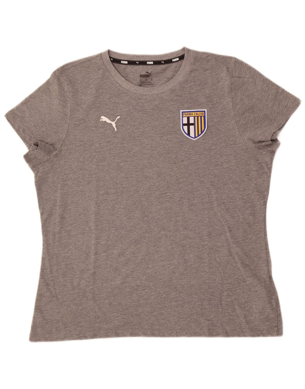 Puma Damen Grafik T-Shirt Top UK 18 XL Grau Baumwolle