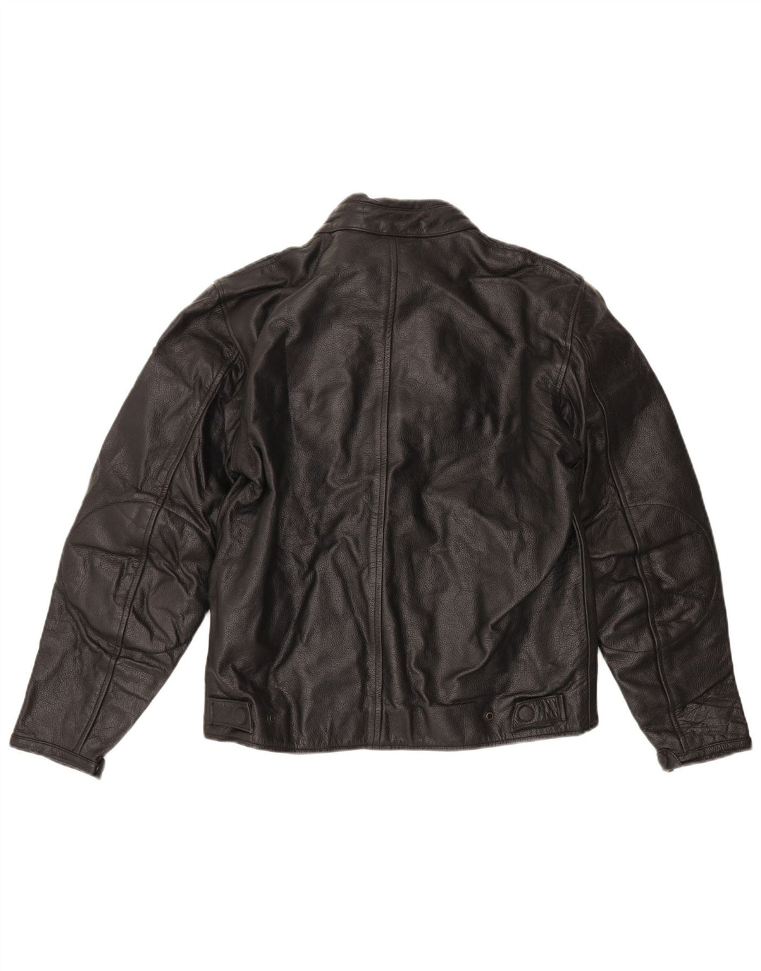 Vintage Damen Leder Racer Jacke UK 16 Large Schwarz