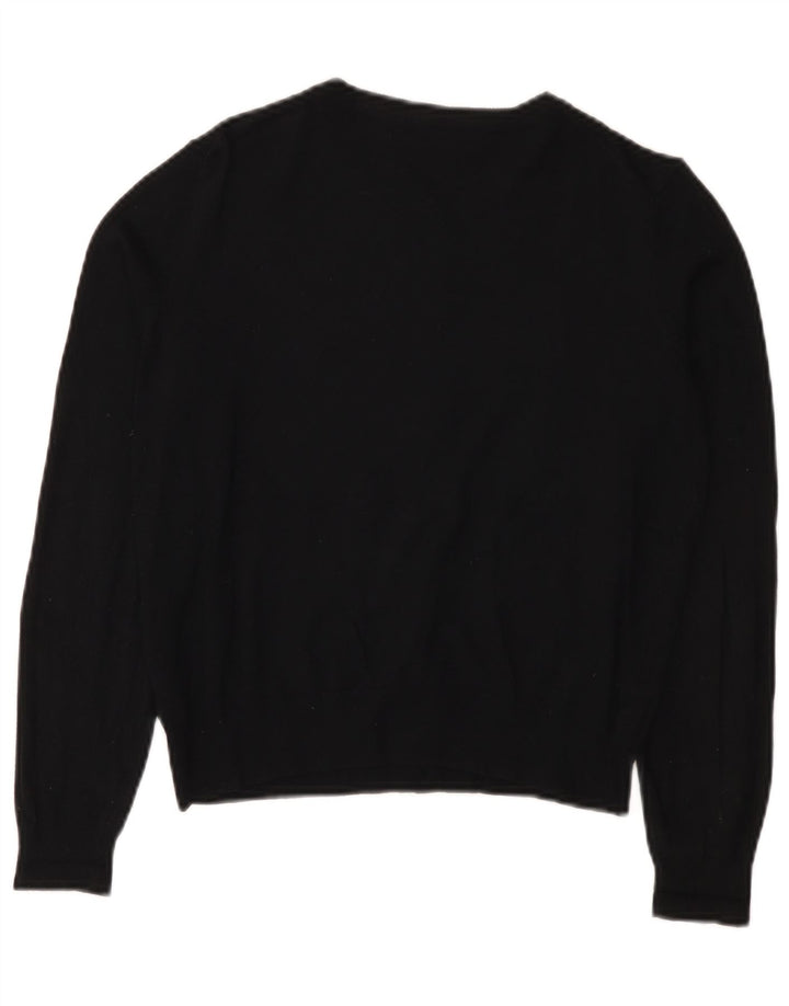 Marks & Spencer Damen Crop Cardigan Pullover UK 12 Medium Black Floral