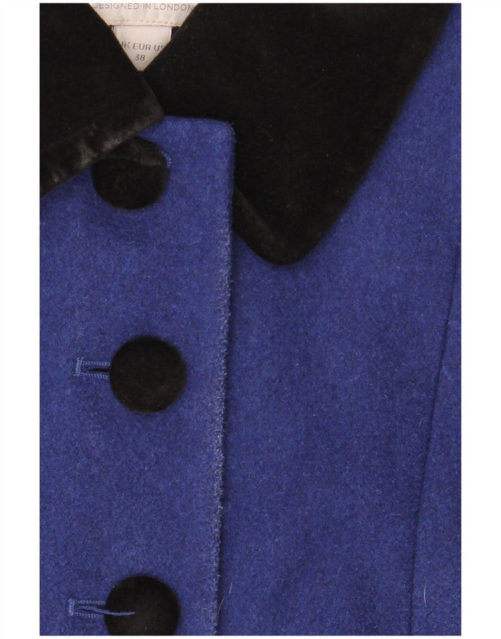 Monsoon Damenmantel UK 10 Small Blue Colourblock