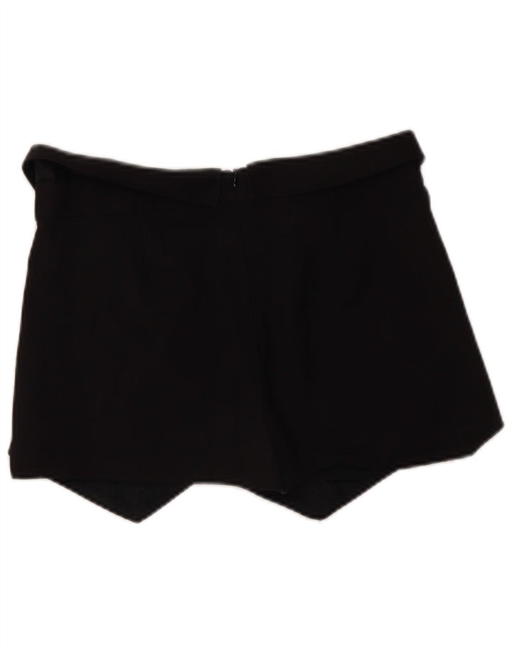 ZARA Damen Skort UK 8 Small Schwarz Acetat