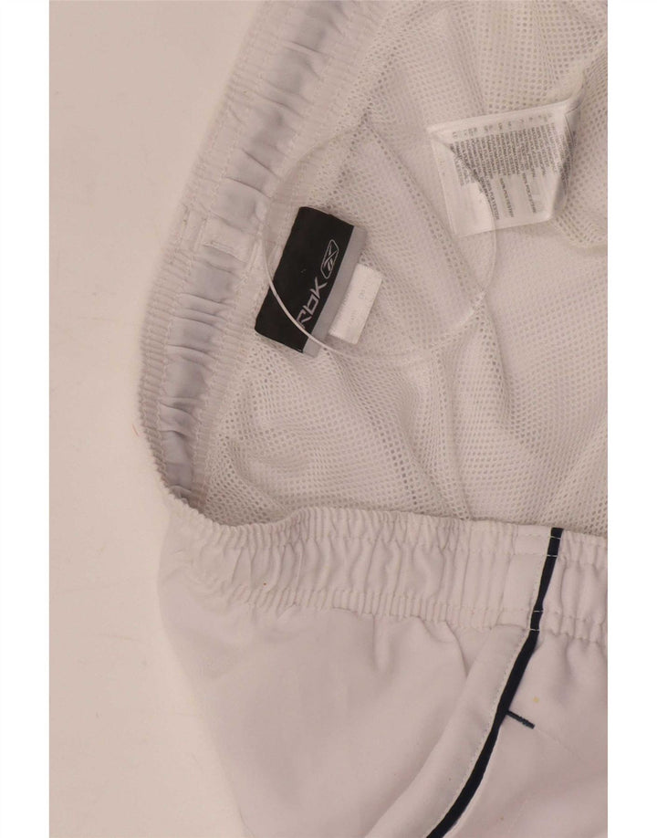Reebok Herren-Sportshorts, groß, weißes Polyester