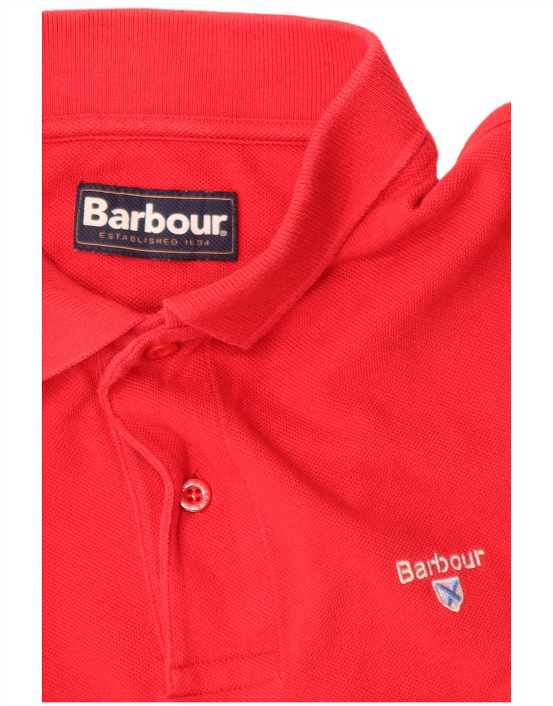 Barbour Herren-Poloshirt, große rote Baumwolle