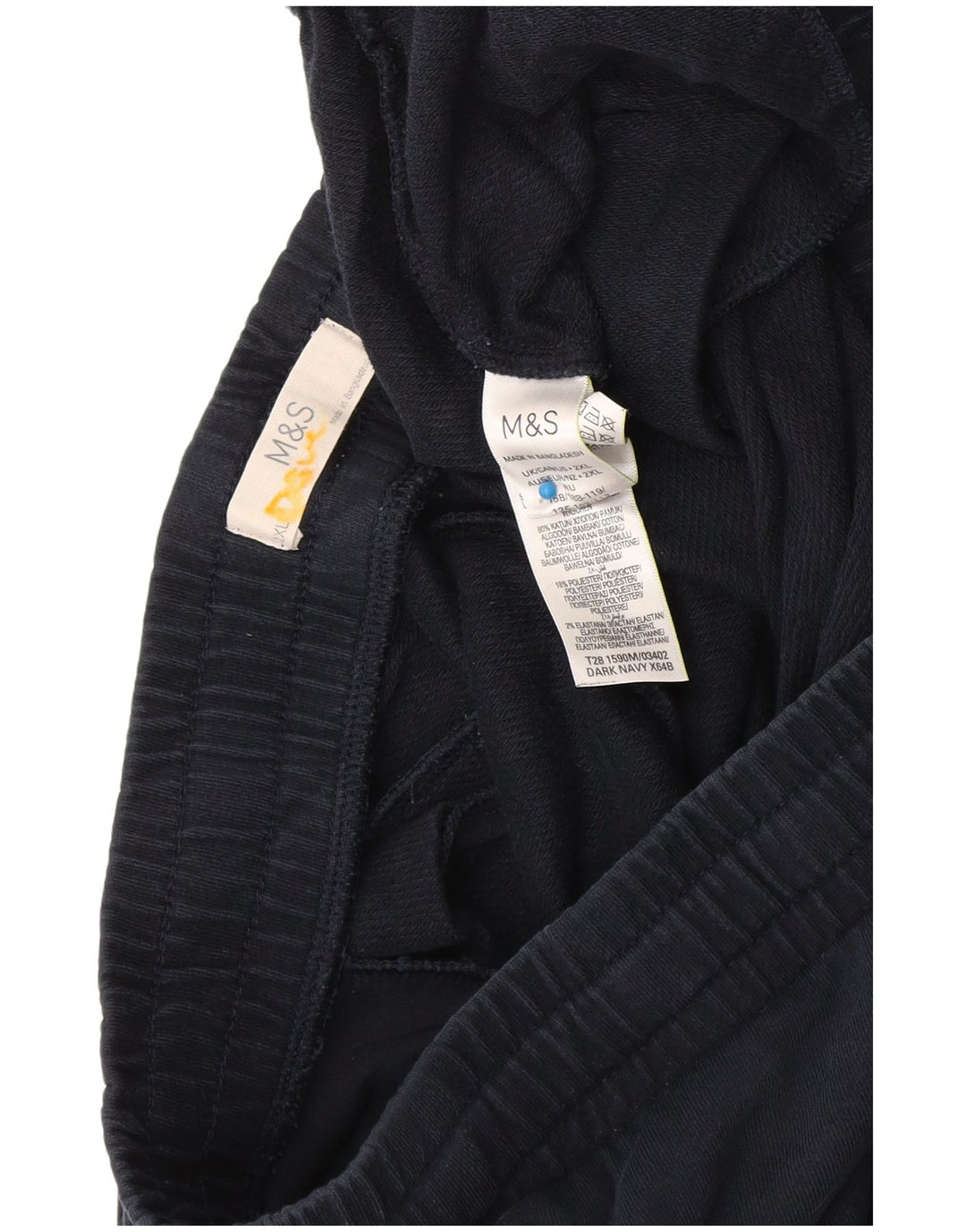 Marks & Spencer Herren-Trainingshose, 2XL, Marineblau, Baumwolle