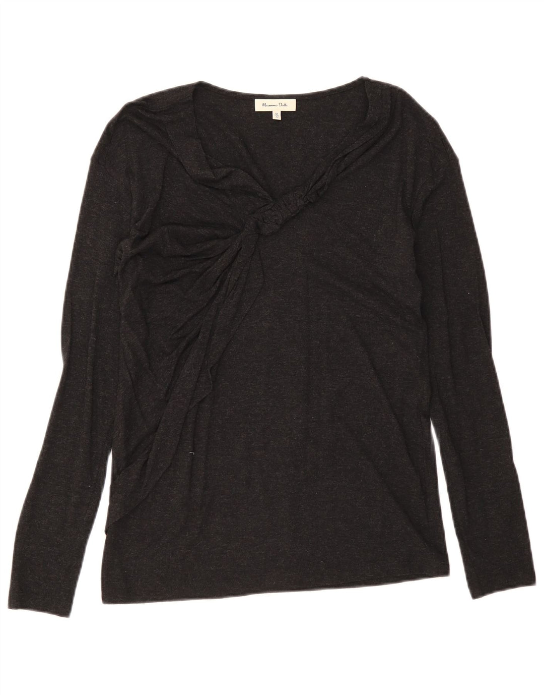 Massimo Dutti Damen Top Langarm UK 12 Medium Schwarz