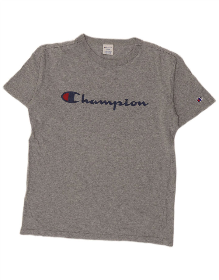 Champion Herren-T-Shirt mit Grafik, groß, grau gefleckt