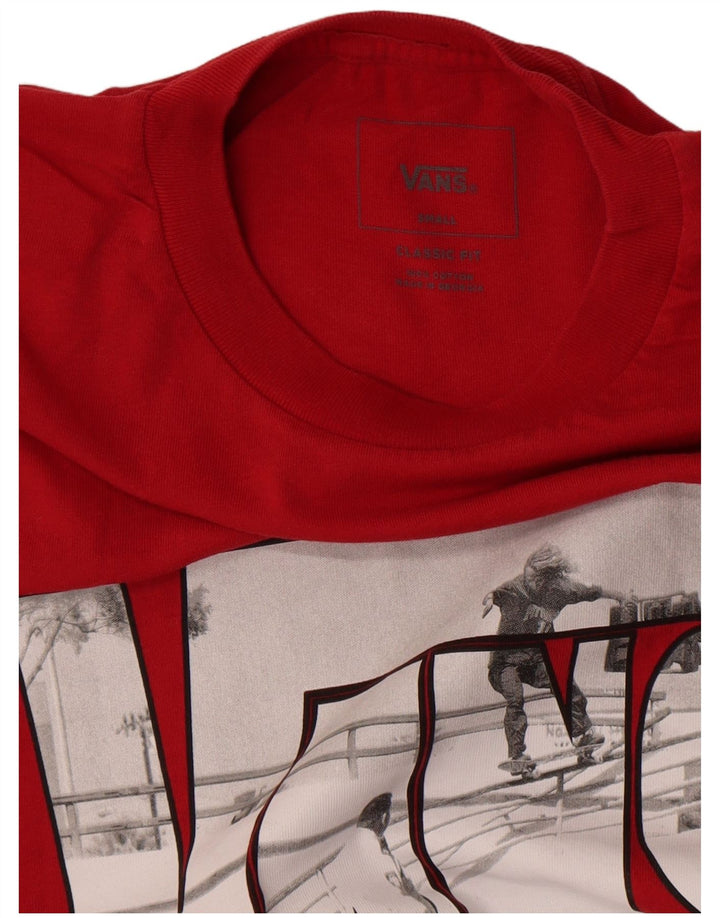 Vans Herren-T-Shirt mit klassischer Passform, Grafik, Größe S, Rot, Baumwolle