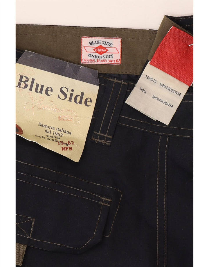 Blue Side Herren-Cargoshorts, Größe L, W34, marineblaues Polyester