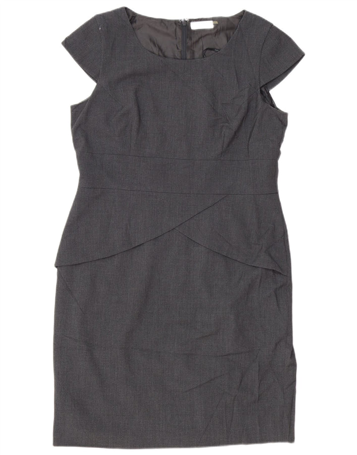 CALVIN KLEIN Damen Etuikleid UK 16 Large Grau