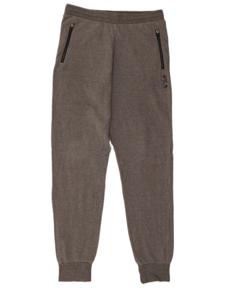 Fila Herren-Trainingshose mit Grafik, mittelgraue Baumwolle