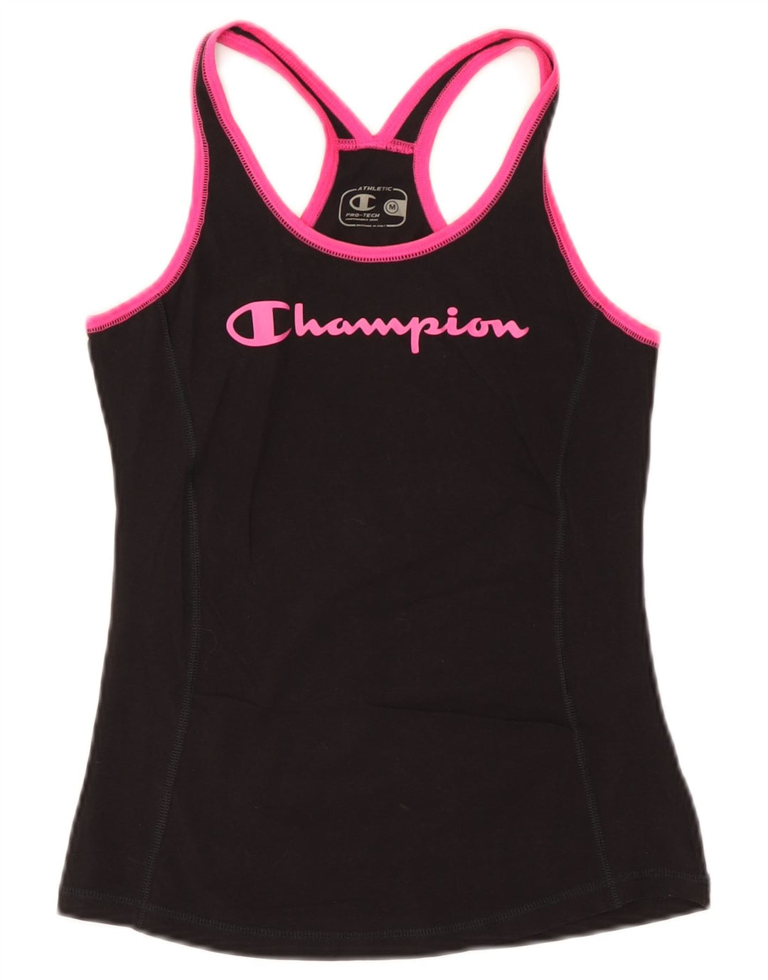 Champion Womens Pro-tec Graphic Vest Top UK 12 Medium Schwarz