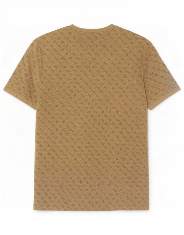 Guess Herren-T-Shirt mit Grafik, Größe L, beige, Baumwolle
