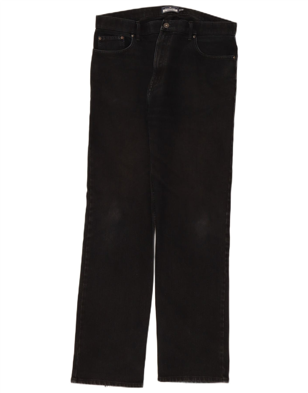 Marks & Spencer Herren Blue Harbor Straight Jeans W36 L33 Schwarze Baumwolle
