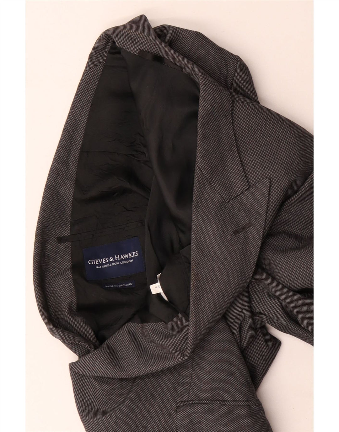 Gieves & Hawkes Herren Slim Fit Blazer Jacke UK 40 Large Grau
