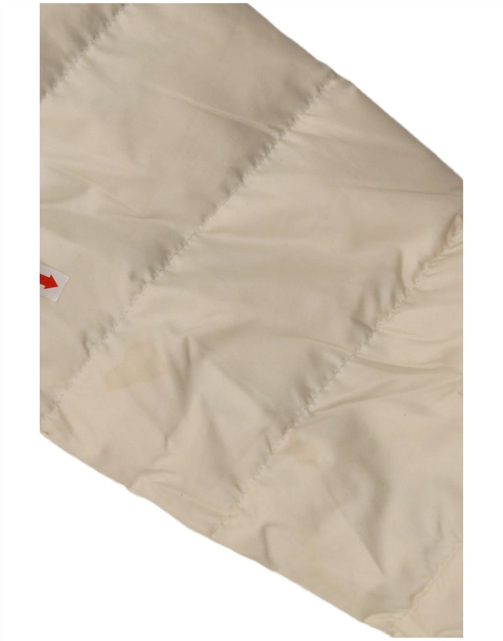 CALVIN KLEIN Wattierte Damenjacke mit Kapuze, UK 14, Medium, gebrochenes Weiß, Polyester