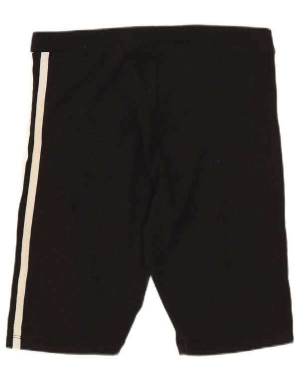 Adidas Damen Sportshorts UK 10 Small Schwarz Baumwolle