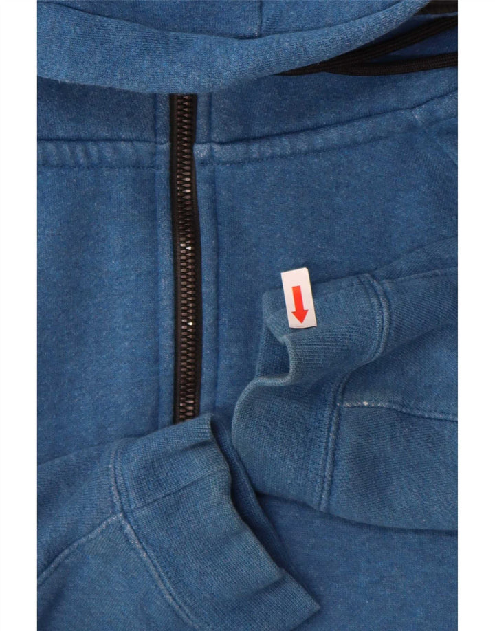 Nike Herren-Kapuzenpullover mit Reißverschluss, mittelblaue Colourblock-Baumwolle
