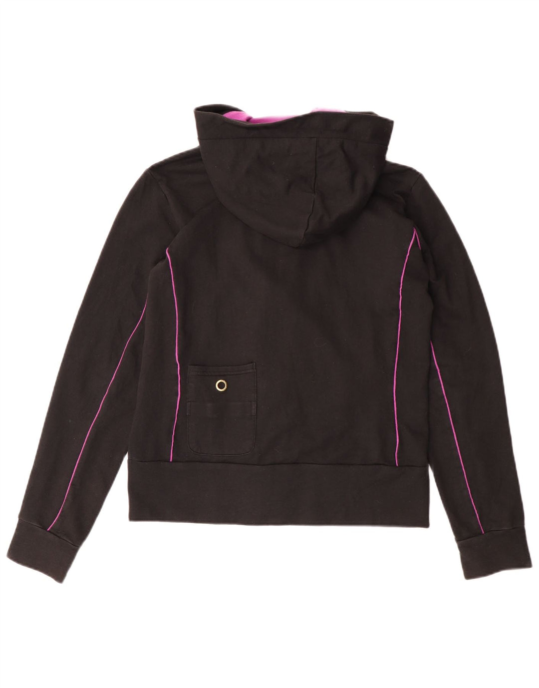 PUMA Damen Zip Hoodie Pullover UK 12 Mittelschwarze Baumwolle