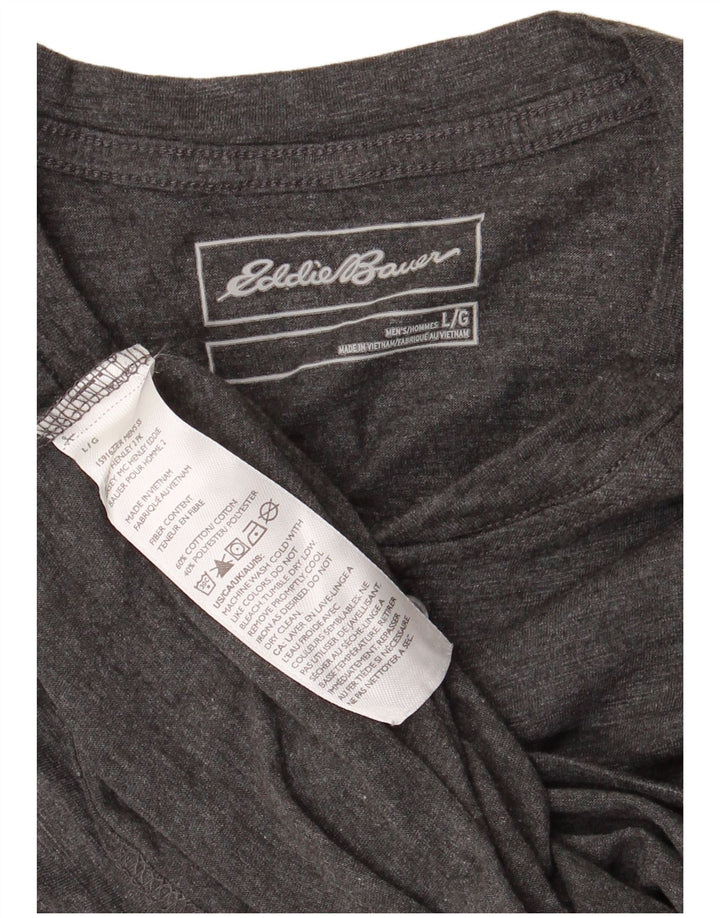 EDDIE BAUER Herren T-Shirt Top Large Grau Baumwolle