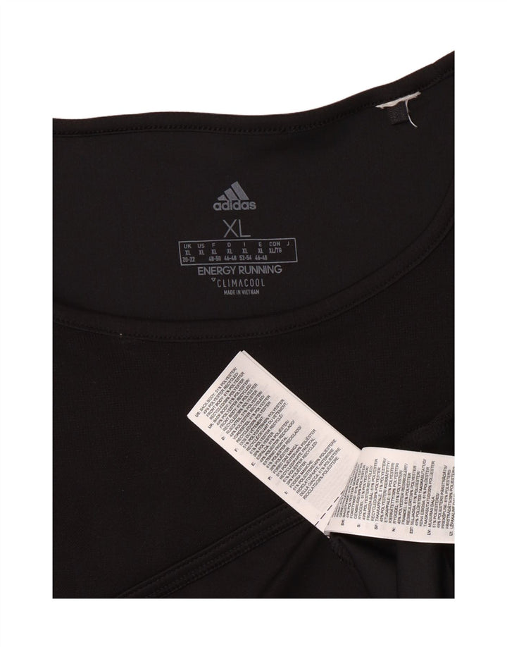ADIDAS Womens Climacool T-Shirt Top UK 20/22 XL Black Polyester Vintage Adidas and Second-Hand Adidas from Messina Hembry 