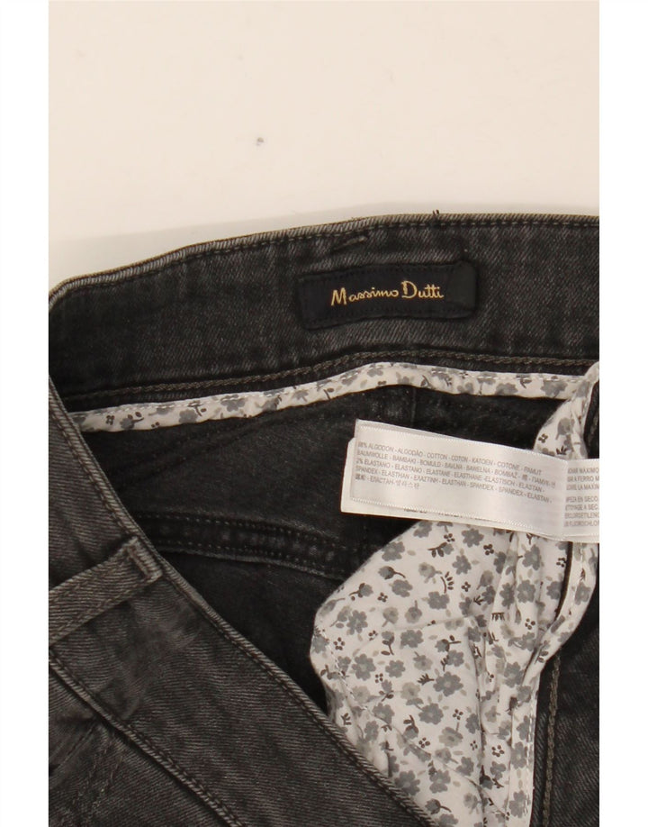 Massimo Dutti Damen Slim Jeans W29 L33 Graue Baumwolle