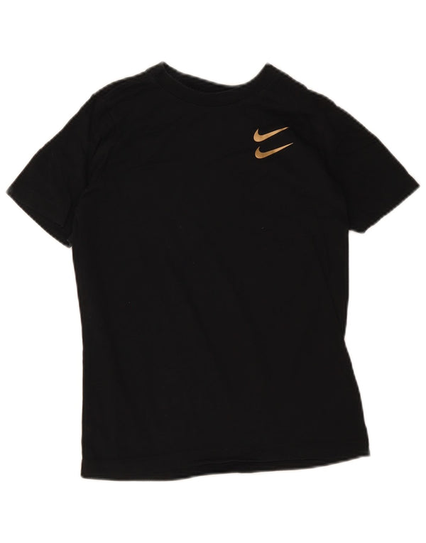 Nike Jungen Swoosh Graphic T-Shirt Top 10–11 Jahre Medium Schwarz